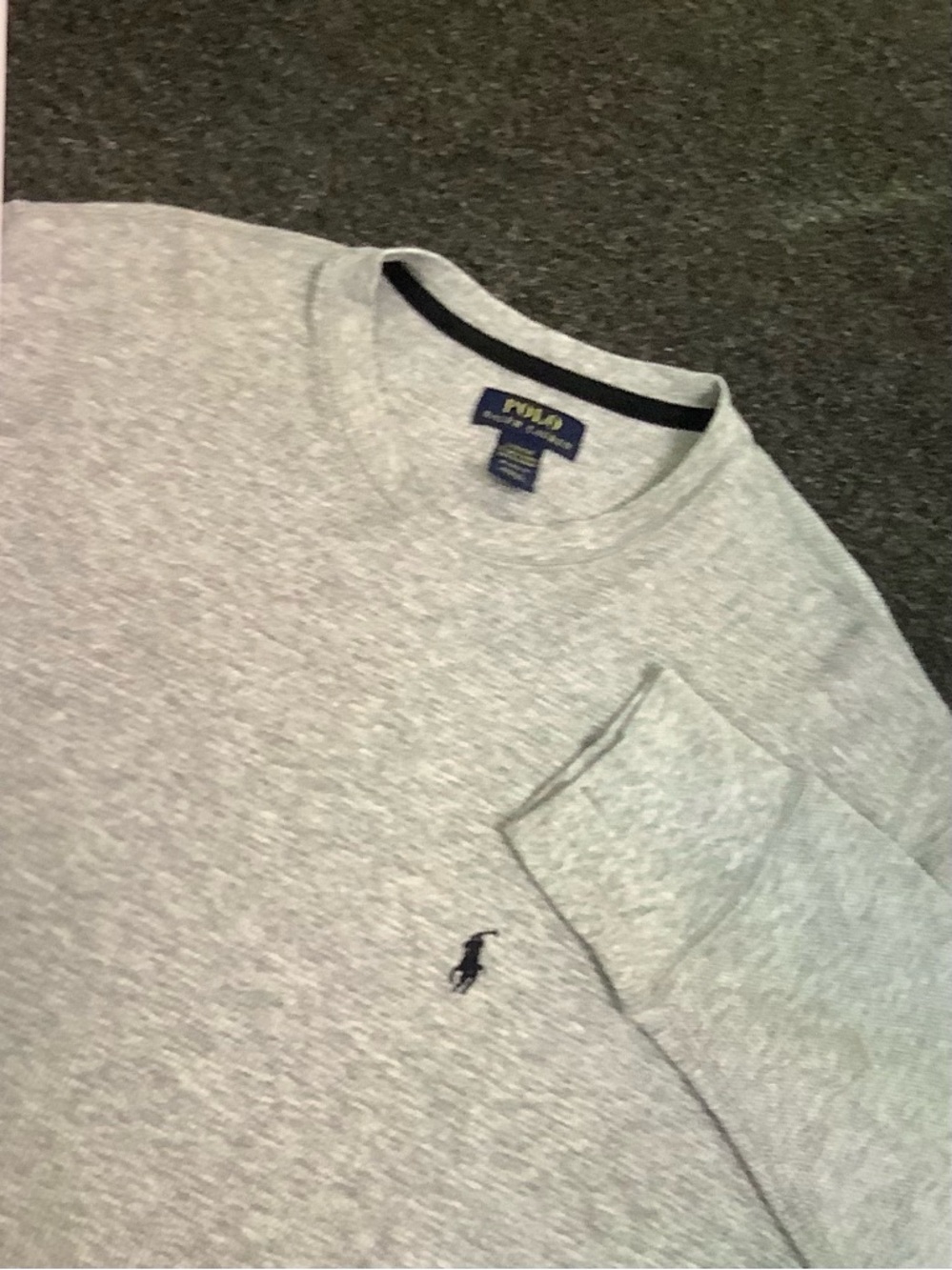 Polo by Ralph Lauren Gray Waffle-Knit Crewneck